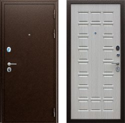 Стальная дверь АСД Спартак Белёный дуб